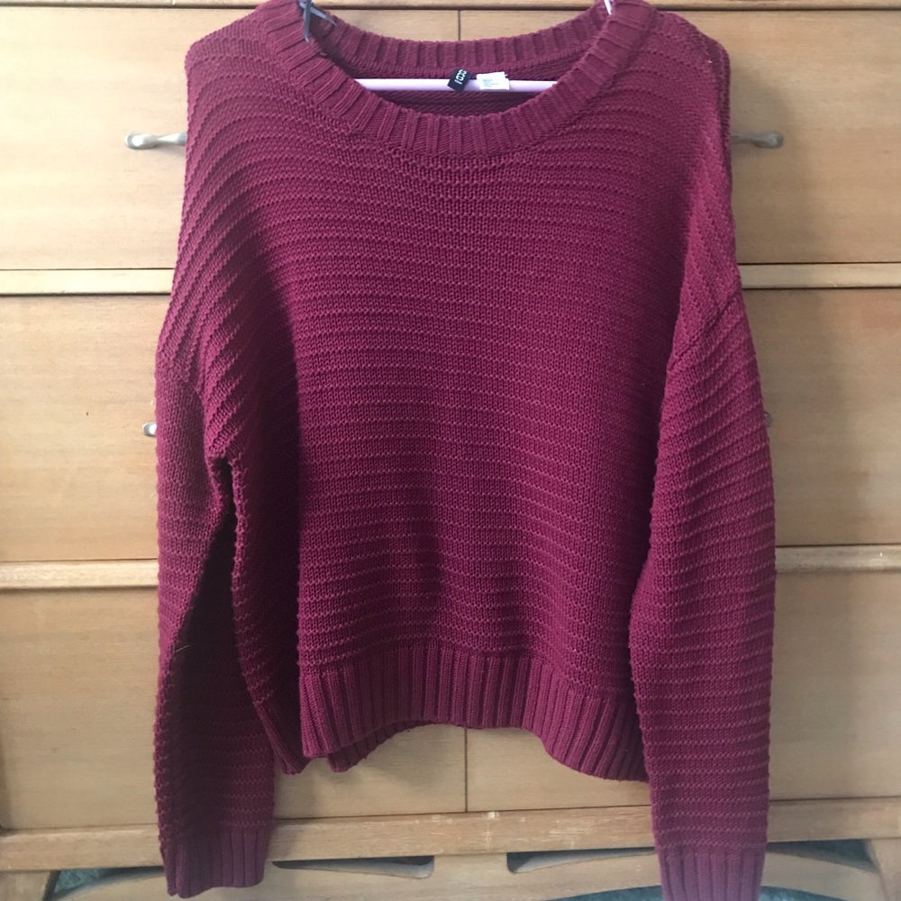 burgundy sweater